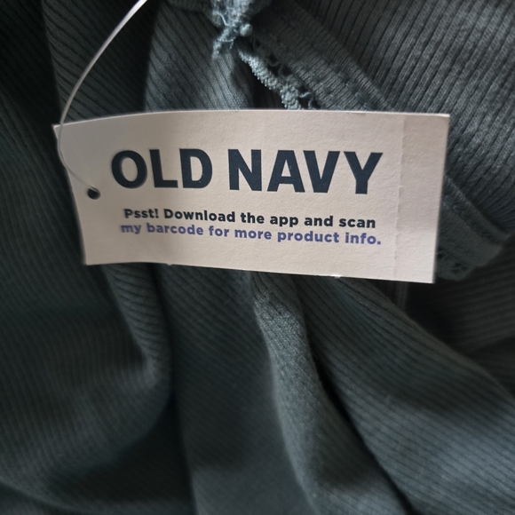 Old Navy: Cinched Rib-Knit Crop Tank Top w/Lace Trim, PENSIVE BLUE, XXL, BNWT - Picture 8 of 14